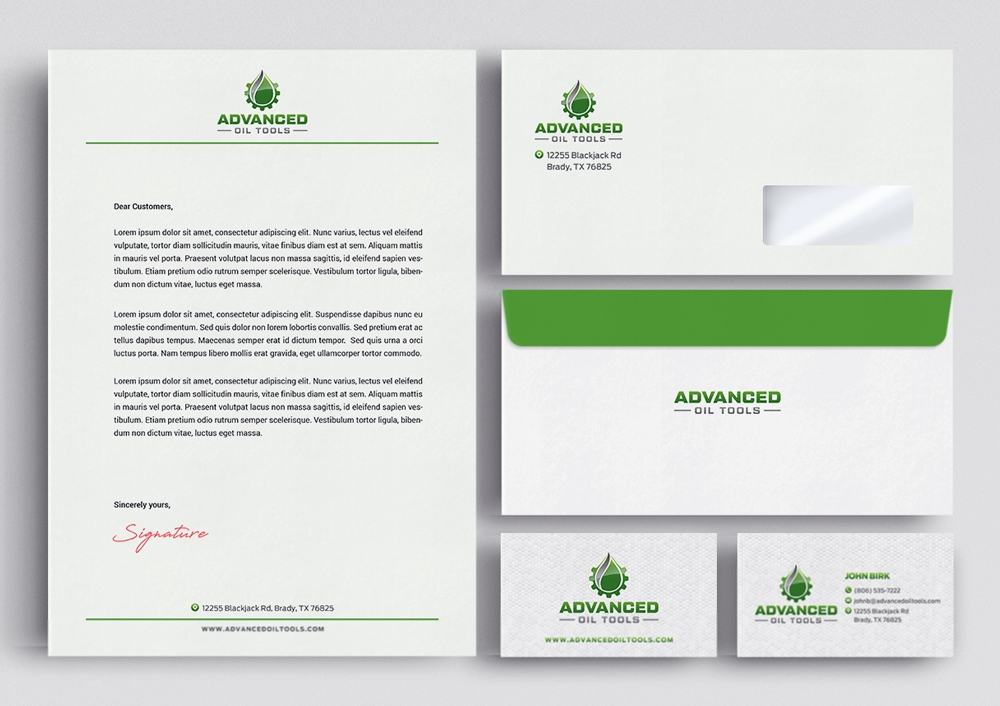 Advanced Oil Tools logo design by KHAI
