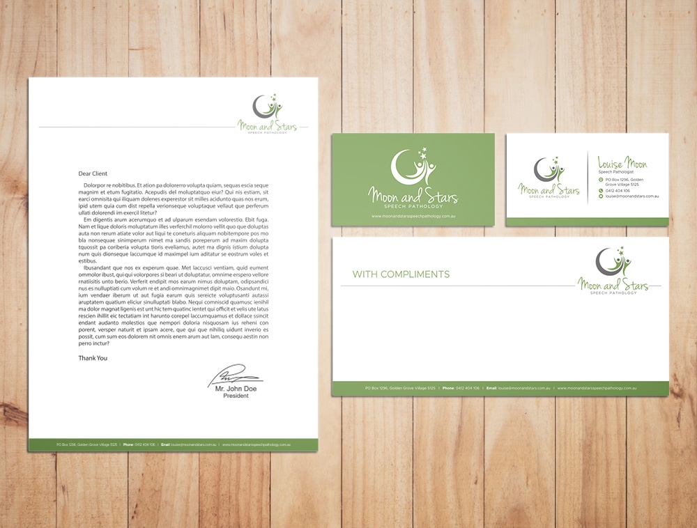 Moon and Stars Speech Pathology logo design by Kindo