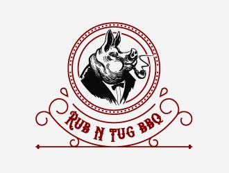 Rub N Tug BBQ logo design by AYATA