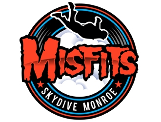 Misfits-Skydive Monroe logo design by MAXR