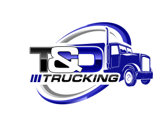 T&D Trucking logo design by ProfessionalRoy