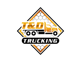 T&D Trucking logo design by done