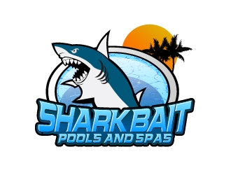 Shark Bait Pools and Spas logo design by designoart
