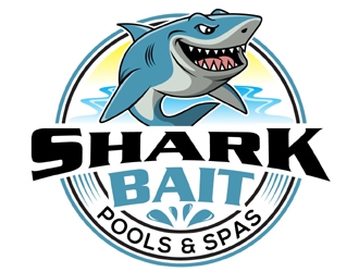 Shark Bait Pools and Spas logo design by MAXR