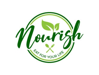 Nourish. Eat for your life logo design by J0s3Ph