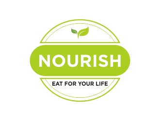 Nourish. Eat for your life logo design by Greenlight