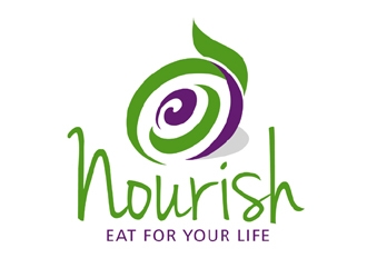 Nourish. Eat for your life logo design by ingepro