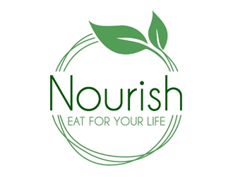 Nourish. Eat for your life logo design by ingepro
