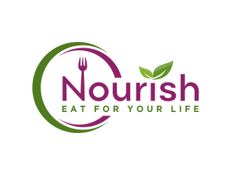 Nourish. Eat for your life logo design by done