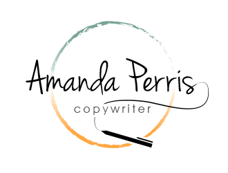 Amanda Perris - copywriter logo design by BeDesign