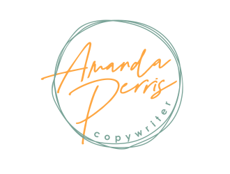 Amanda Perris - copywriter logo design by YONK