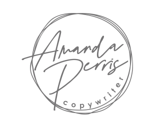 Amanda Perris - copywriter logo design by YONK