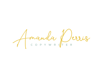 Amanda Perris - copywriter logo design by cintoko