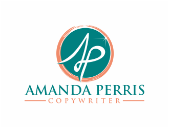 Amanda Perris - copywriter logo design by mutafailan