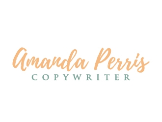 Amanda Perris - copywriter logo design by LogOExperT