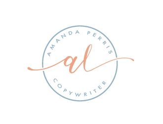 Amanda Perris - copywriter logo design by Rachel