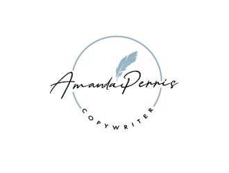 Amanda Perris - copywriter logo design by Rachel