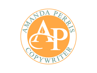 Amanda Perris - copywriter logo design by enan+graphics