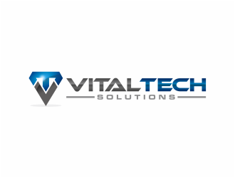 VITAL Tech Solutions logo design by mutafailan