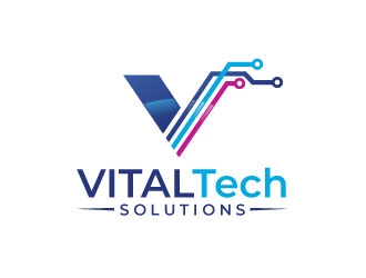 VITAL Tech Solutions logo design by sanworks