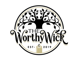The Worthy Wick logo design by DreamLogoDesign