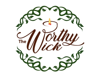 The Worthy Wick logo design by DreamLogoDesign