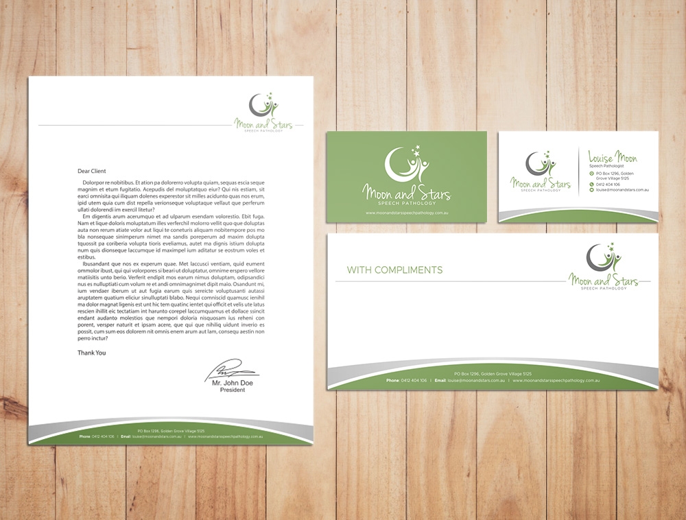 Moon and Stars Speech Pathology logo design by Kindo