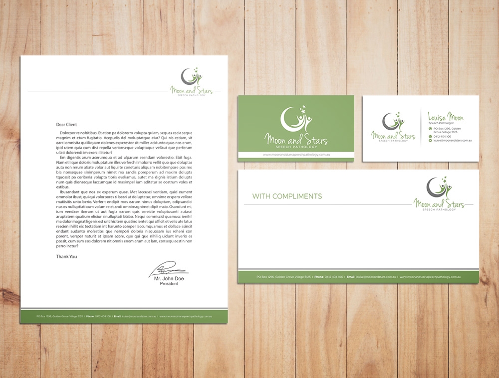 Moon and Stars Speech Pathology logo design by Kindo