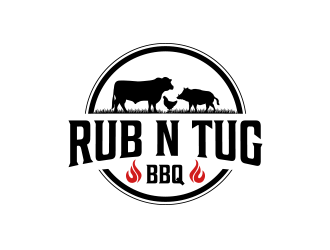Rub N Tug BBQ logo design by keylogo