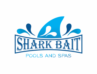 Shark Bait Pools and Spas logo design by up2date