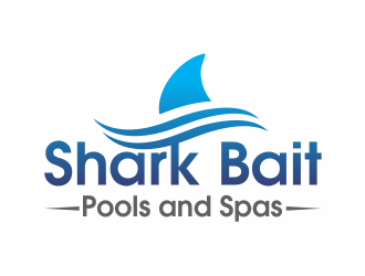 Shark Bait Pools and Spas logo design by up2date