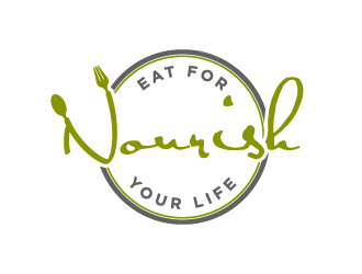 Nourish. Eat for your life logo design by torresace