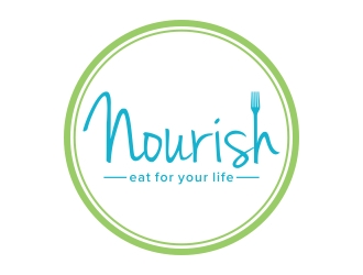 Nourish. Eat for your life logo design by excelentlogo