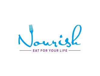 Nourish. Eat for your life logo design by excelentlogo