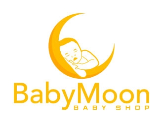 BabyMoon Baby Shop logo design by daywalker