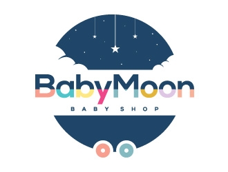BabyMoon Baby Shop logo design by harrysvellas
