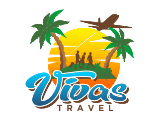 VIVAS TRAVEL logo design by YONK