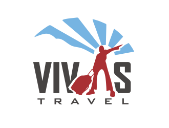 VIVAS TRAVEL logo design by YONK