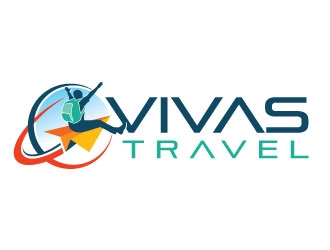 VIVAS TRAVEL logo design by invento