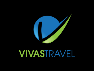 VIVAS TRAVEL logo design by up2date