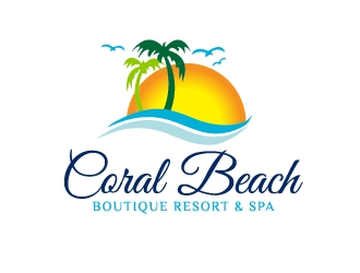 Coral Beach Boutique Resort & Spa logo design by Marianne