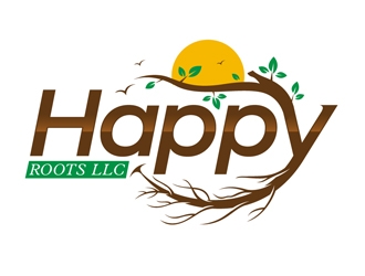 Happy Roots  logo design by DreamLogoDesign