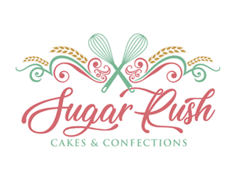Sugah Rush Cakes & Confections logo design by ingepro