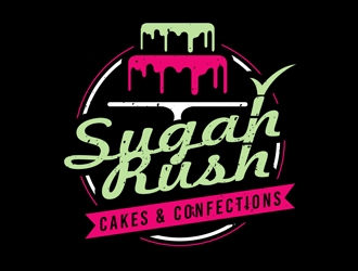 Sugah Rush Cakes & Confections logo design by DreamLogoDesign