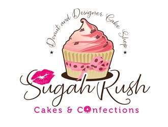 Sugah Rush Cakes & Confections logo design by DreamLogoDesign