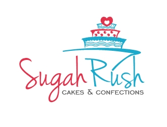 Sugah Rush Cakes &amp; Confections logo design by shravya