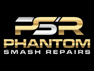 phantom smash repairs logo design by p0peye