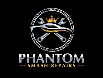 phantom smash repairs logo design by uttam