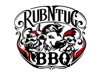Rub N Tug BBQ logo design by veron