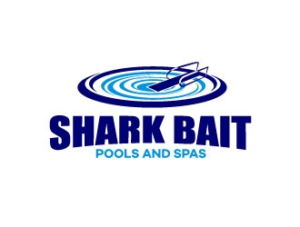 Shark Bait Pools and Spas logo design by karjen